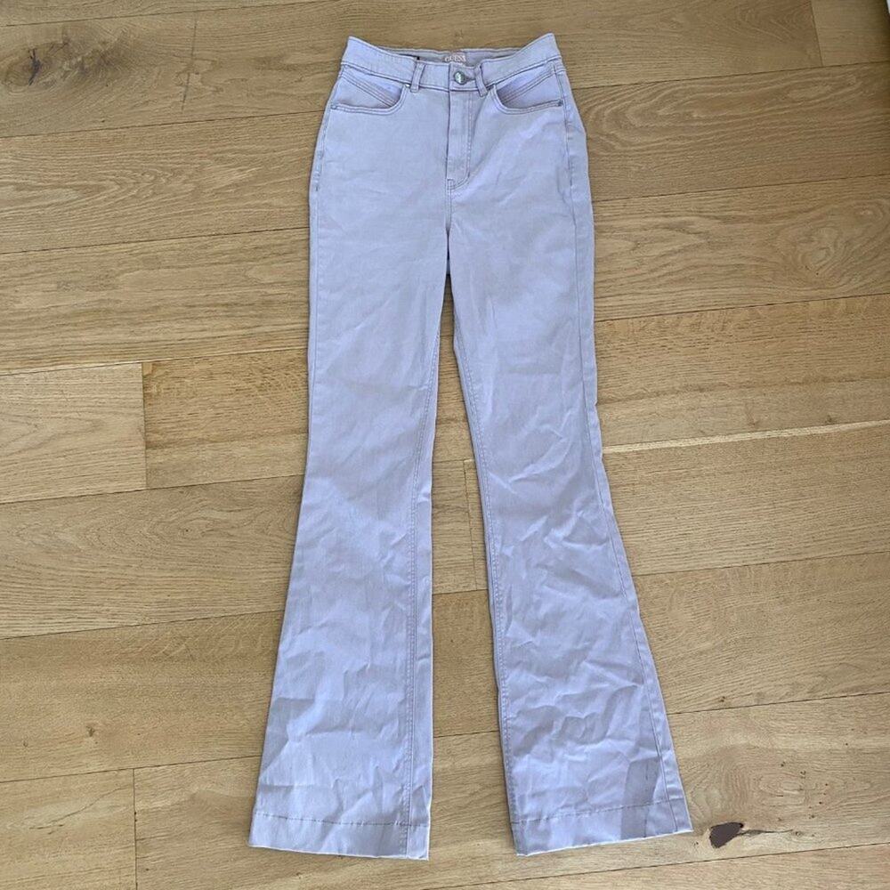 Guess Pop 70's Boot Leg High Waist Pants in Lilac